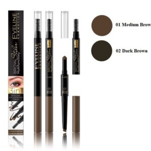 ايفيلين قلم حواجب مع فرشاه01 ميديوم براون