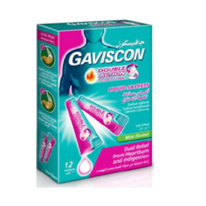 GAVISCON DOUBLE ACTION MINT LIQUID SACHETS 10 ML 12