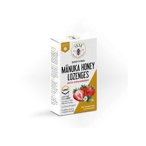 حلوى عسل مانوكا بنكهة الفراولة من يو إم إف 10، 12 قطعة