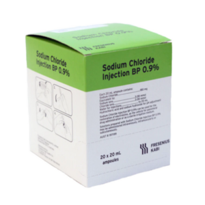 sodium chloride solution 0.9% 20 amp*2 ml